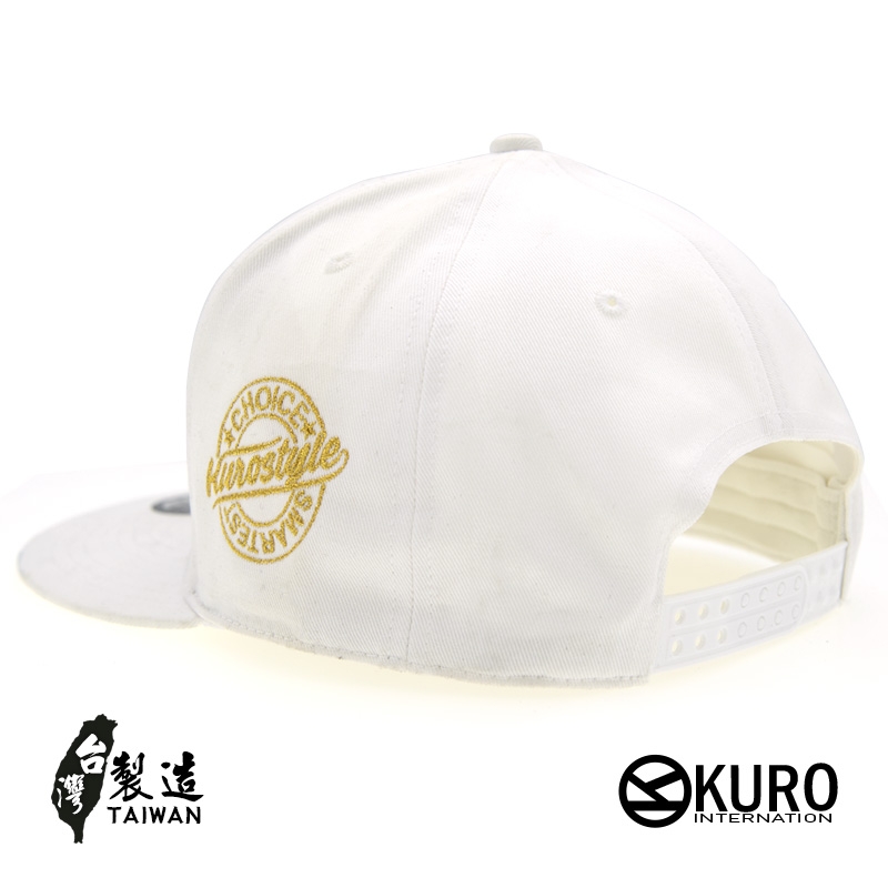 KURO-SHOP 金色福字潮流板帽-棒球帽(側邊可客製化)