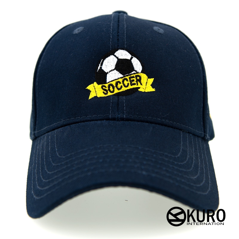 URO-SHOP 深藍色SOCCER老帽 棒球帽 布帽(可客製化)