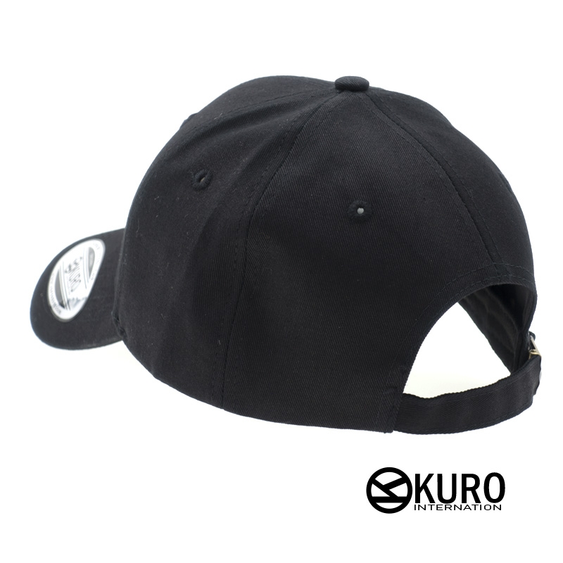 KURO-SHOP 黑色老帽棒球帽布帽(硬挺版)