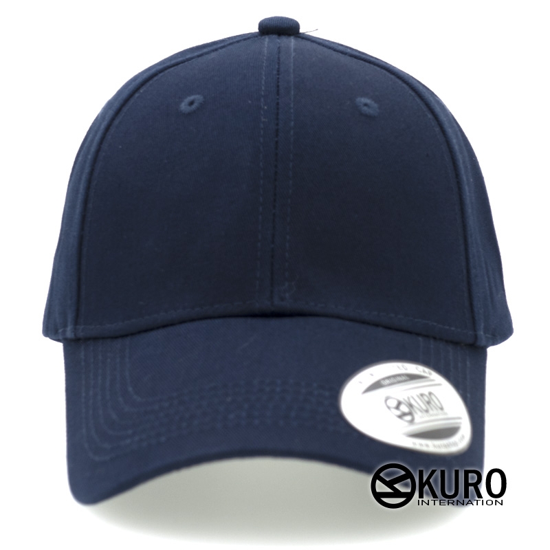 KURO-SHOP 深藍色老帽棒球帽布帽(硬挺版)