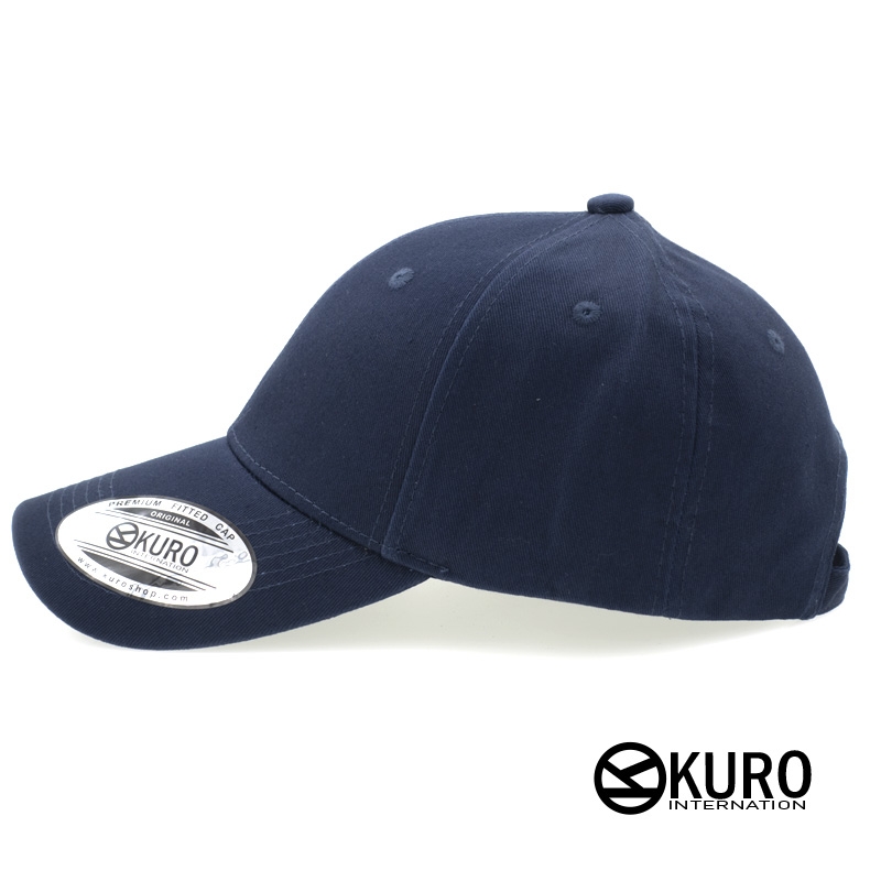 KURO-SHOP 深藍色老帽棒球帽布帽(硬挺版)