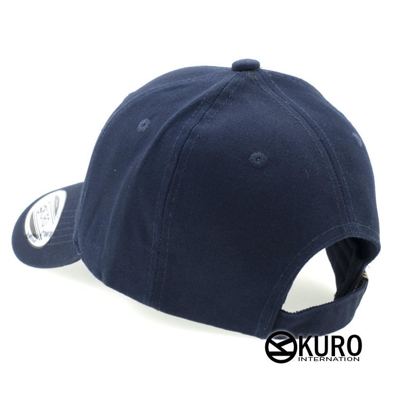 KURO-SHOP 深藍色老帽棒球帽布帽(硬挺版)