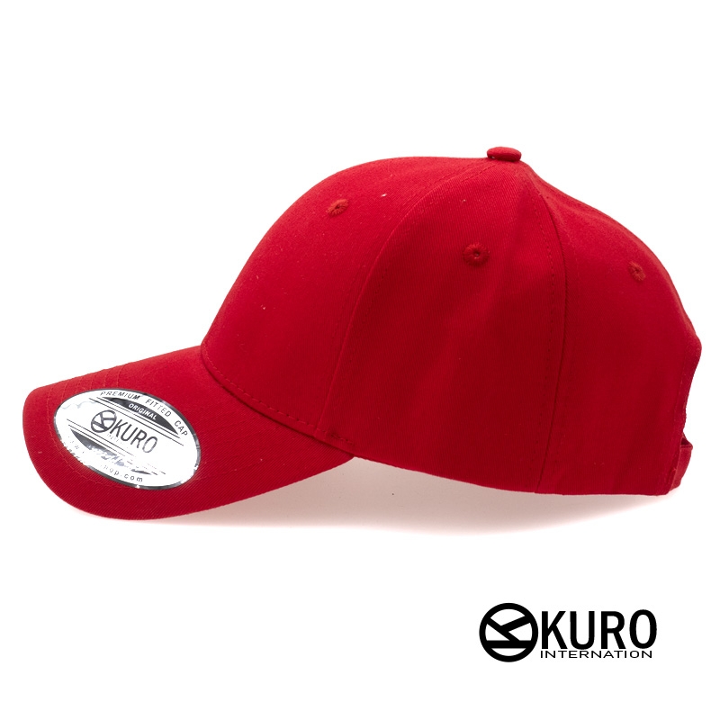 KURO-SHOP 紅色老帽棒球帽布帽(硬挺版)