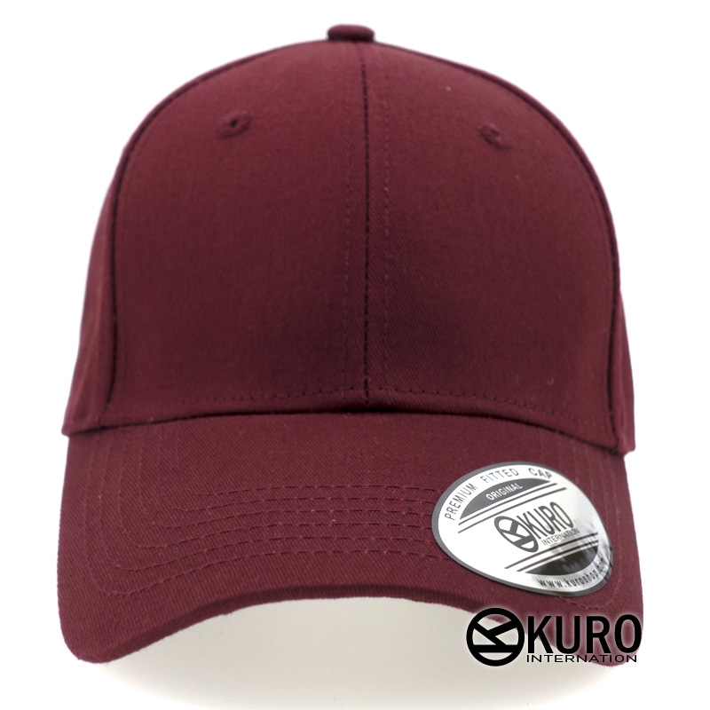 KURO-SHOP 棗紅色硬挺版老帽棒球帽布帽