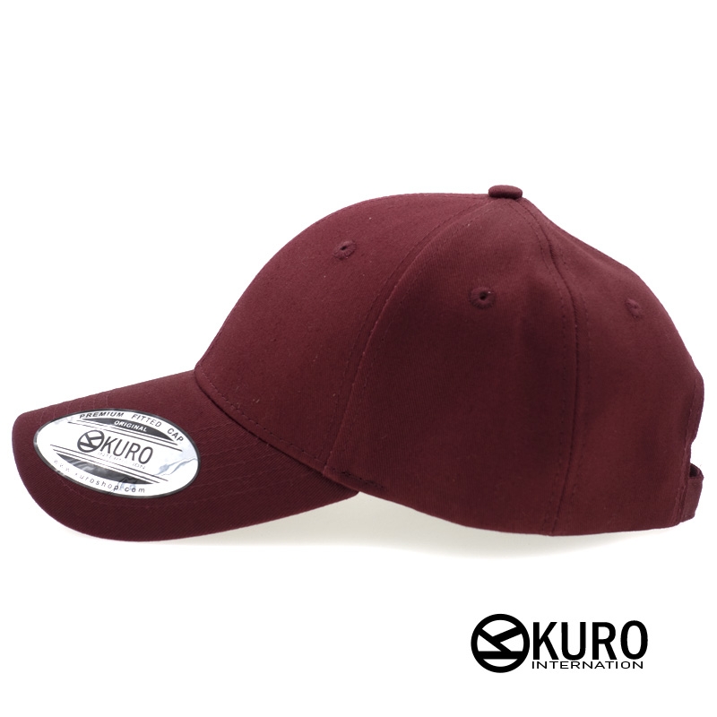 KURO-SHOP 棗紅色硬挺版老帽棒球帽布帽