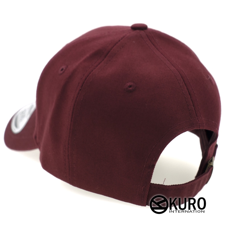 KURO-SHOP 棗紅色硬挺版老帽棒球帽布帽