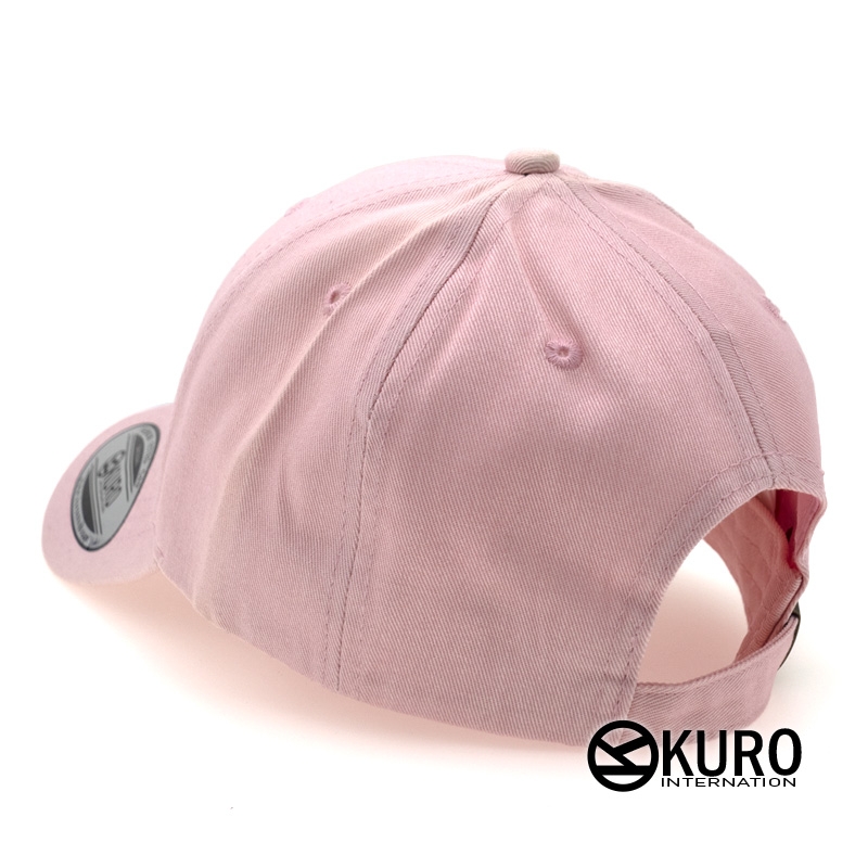 KURO-SHOP 粉紅色老帽棒球帽布帽(硬挺版)
