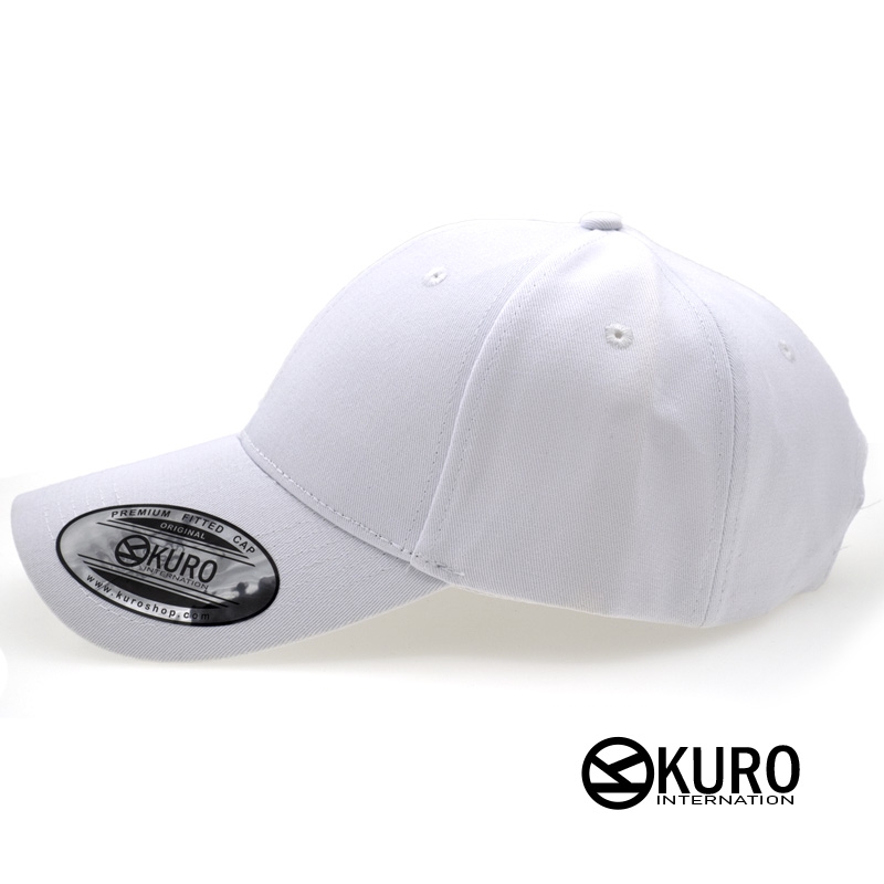 KUROSHOP 白色老帽棒球帽布帽(硬挺版)