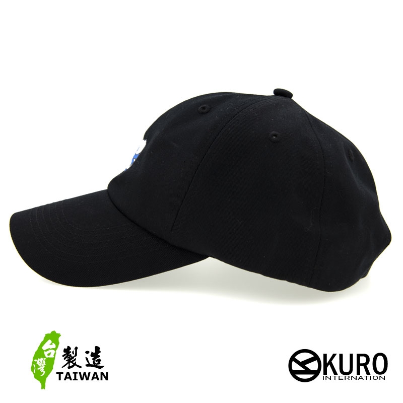 KURO-SHOP 台客精神-藍白拖電繡 老帽 棒球帽 布帽(可客製化)