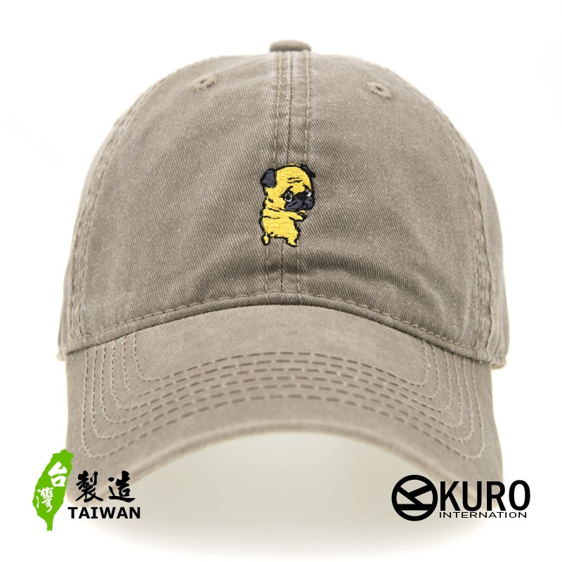 KURO-SHOP 可憐的法國鬥牛犬 電繡 老帽 棒球帽 布帽(可客製化)