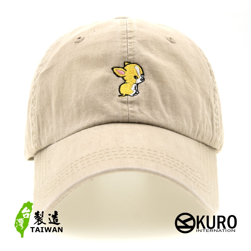 KURO-SHOP 吉娃娃 電繡 老帽 棒球帽 布帽(可客製化)