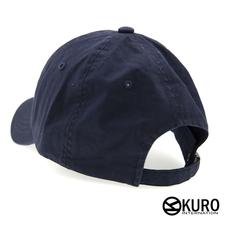 kuro-韓版水洗深灰色老帽棒球帽布帽