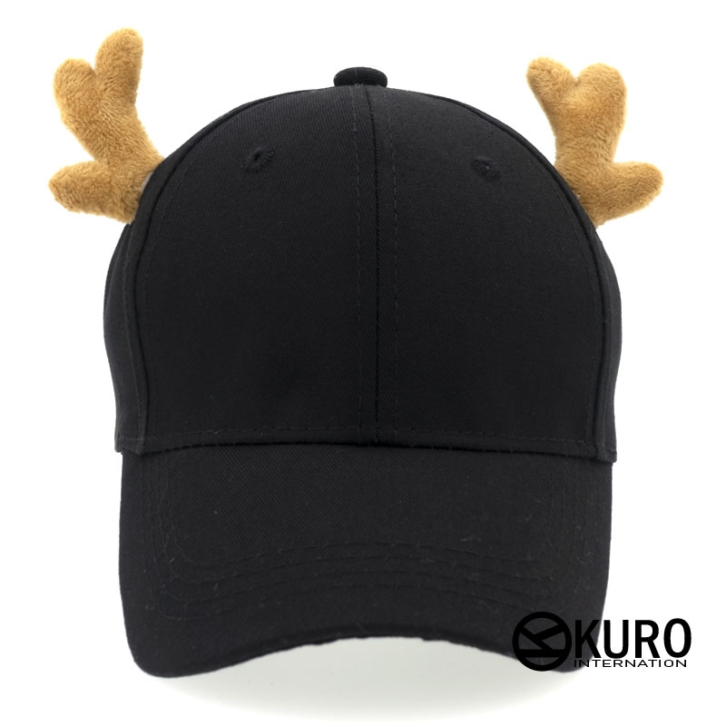 KURO-黑色鹿角老帽棒球帽