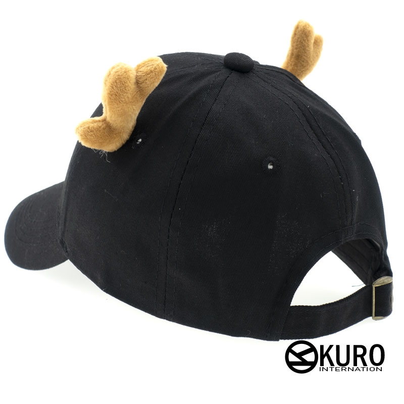 KURO-黑色鹿角老帽棒球帽