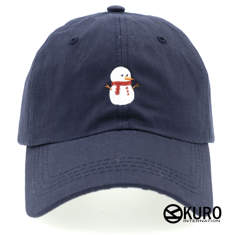 KURO-SHOP 雪人 電繡 老帽 棒球帽 布帽(可客製化)