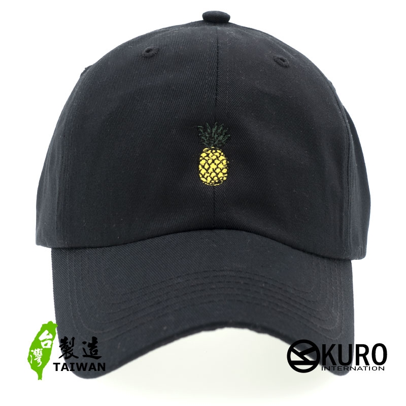KURO-SHOP 鳳梨 旺來 電繡 老帽 棒球帽 布帽(可客製化)