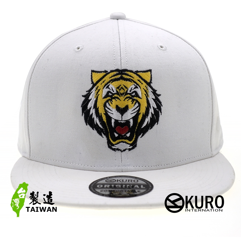 kuro設計款-刺繡老虎潮流板帽-棒球帽(側面可客製化)