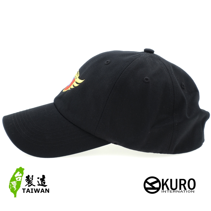 KURO-SHOP 盾型中華民國台灣國旗老帽 棒球帽 布帽(側面可客製化)