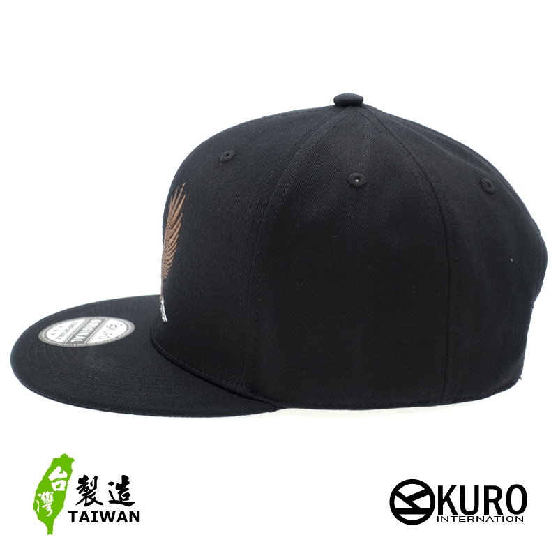 KURO-SHOP-老鷹電繡 平板帽-棒球帽(可客製化)