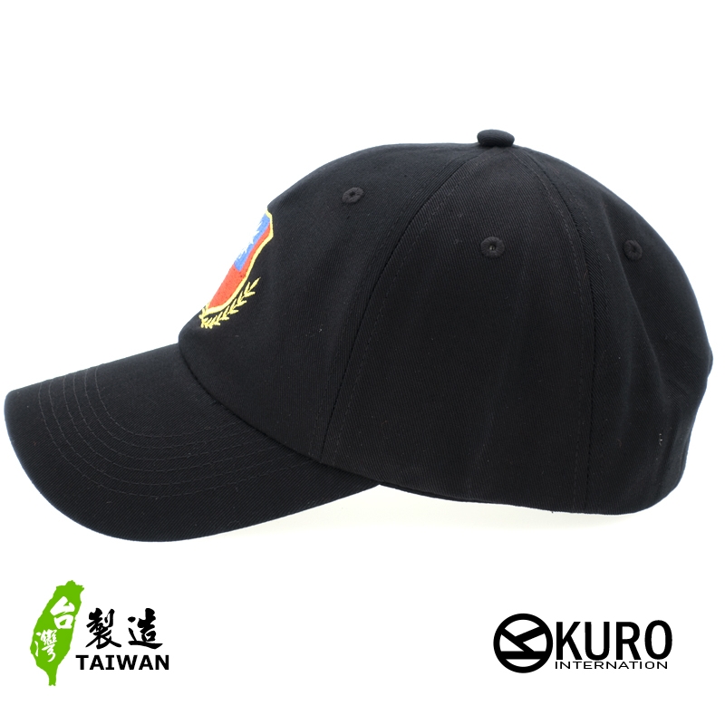 KURO-SHOP 桂冠盾型中華民國台灣國旗老帽 棒球帽 布帽(側面可客製化)