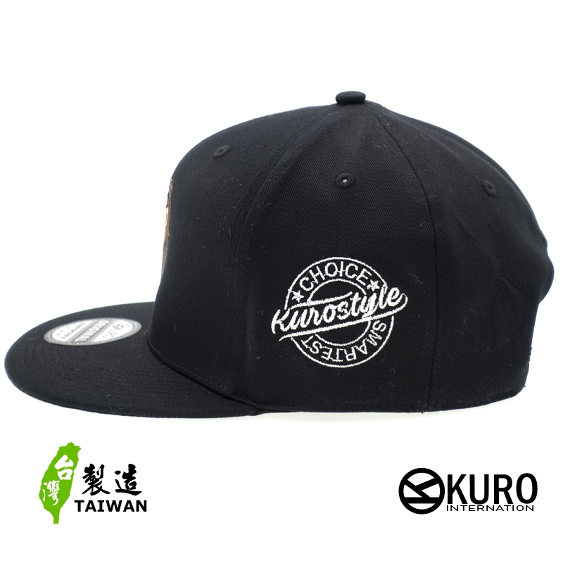 KURO-SHOP-獅子 LION 電繡 平板帽-棒球帽(可客製化)