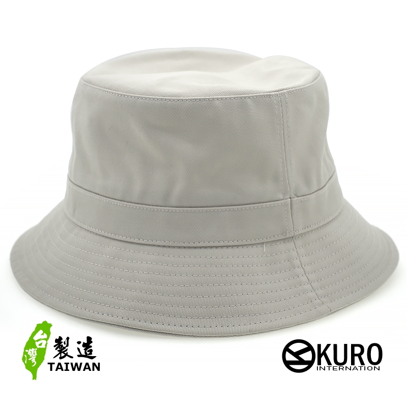 KURO-SHOP 台灣製造 卡其色棉質漁夫帽(可客製化電繡)