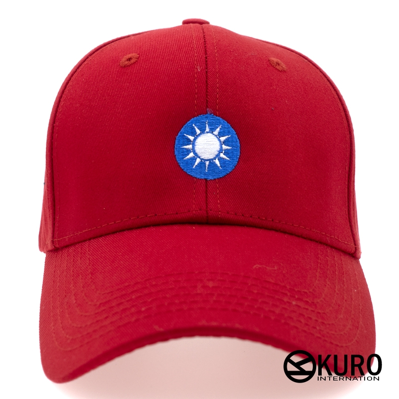 kuro 紅色國旗老帽 棒球帽 布帽(側面可客製化)
