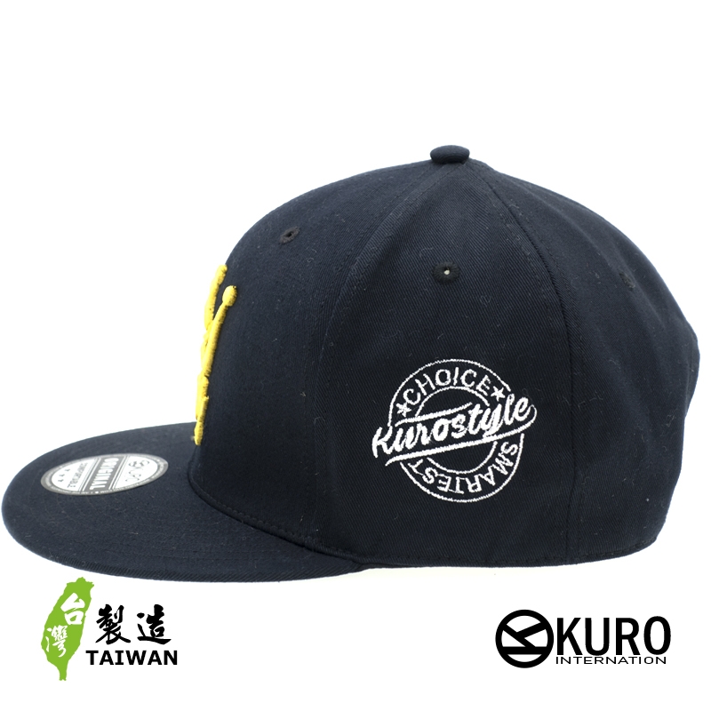 KURO-SHOP KING立體繡 平板帽-棒球帽(可客製化)