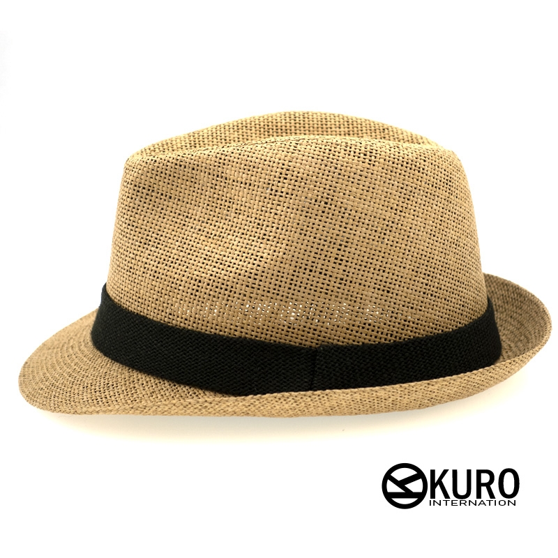 KURO-SHOP-卡色夏日休閒風紳士草帽(可客製化電繡)