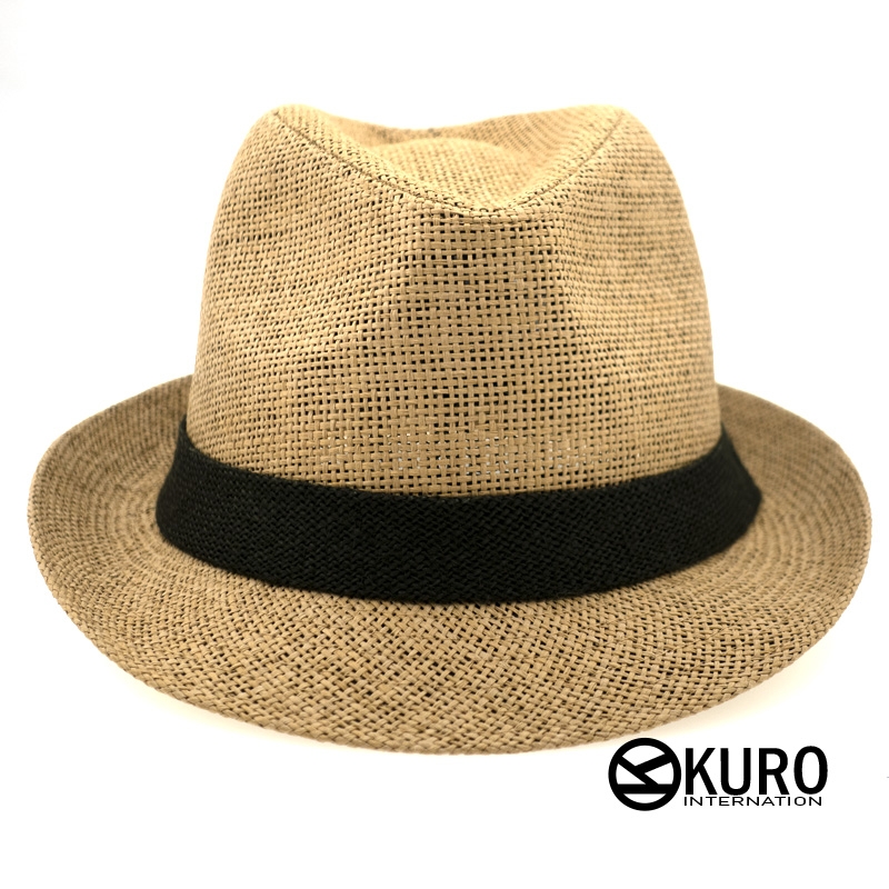 KURO-SHOP-卡色夏日休閒風紳士草帽(可客製化電繡)