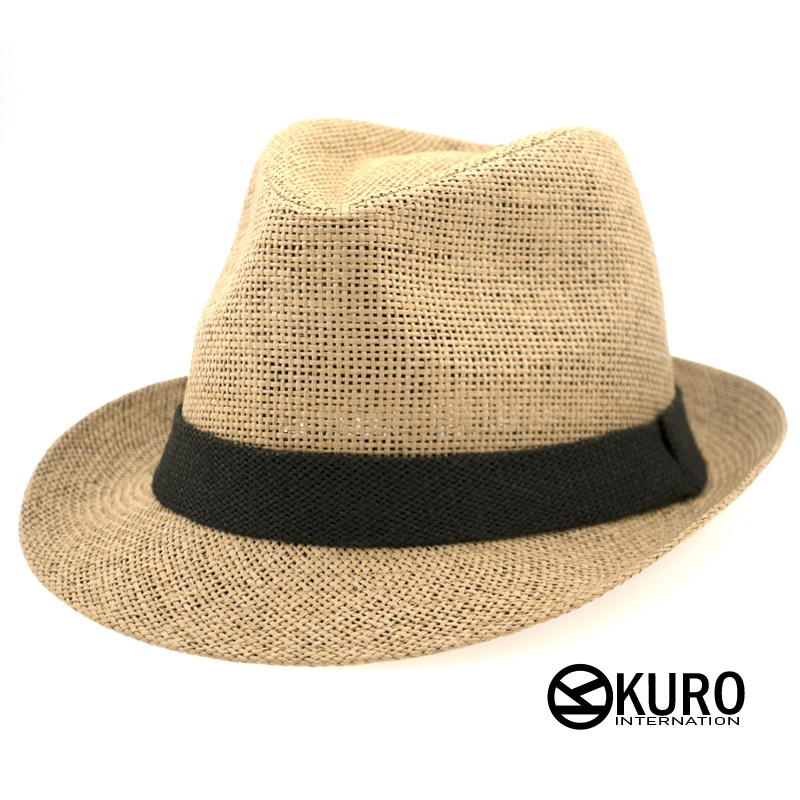 KURO-SHOP-卡色夏日休閒風紳士草帽(可客製化電繡)
