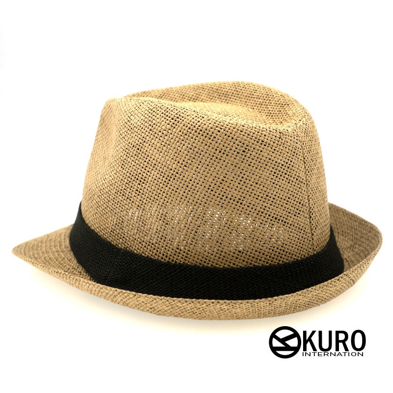 KURO-SHOP-卡色夏日休閒風紳士草帽(可客製化電繡)