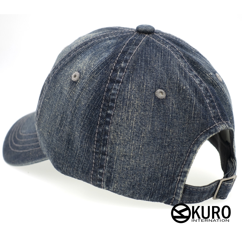 KURO-SHOP-韓版水洗深牛仔色老帽棒球帽布帽