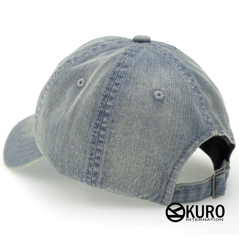 KURO-SHOP-韓版水洗淺牛仔色老帽棒球帽布帽