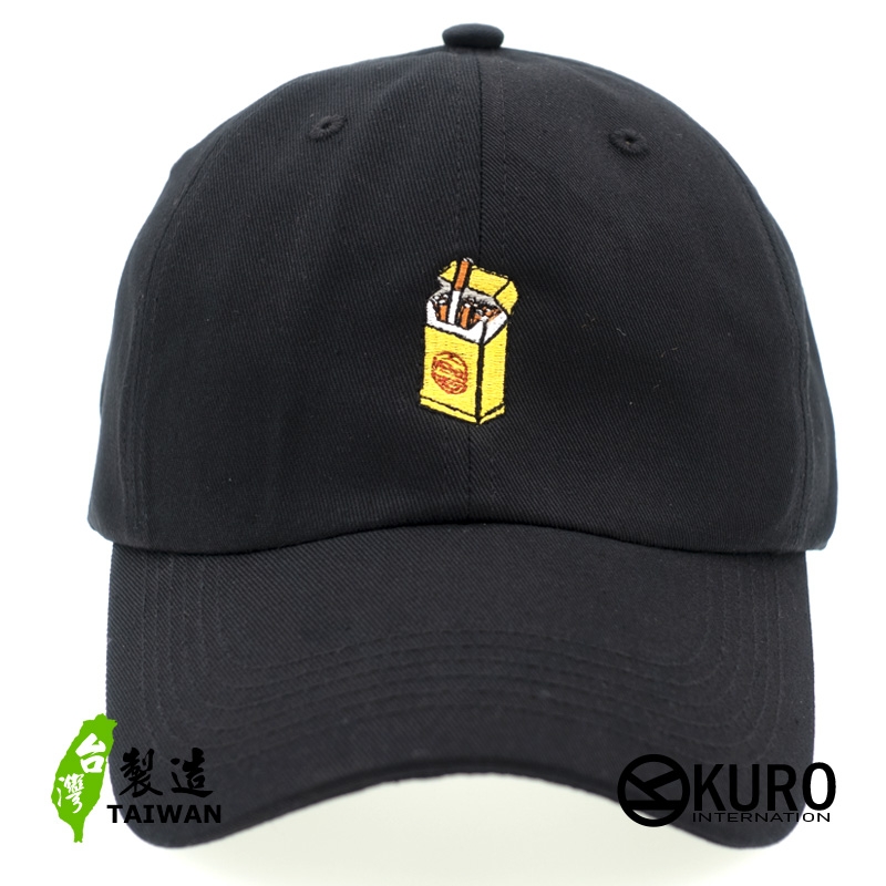 KURO-SHOP 香菸 電繡 老帽 棒球帽 布帽(可客製化)