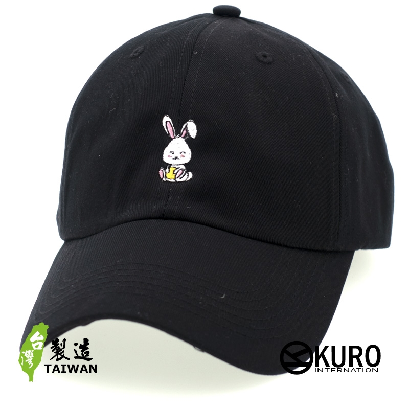 KURO-SHOP 玉兔 電繡 老帽 棒球帽 布帽(可客製化)