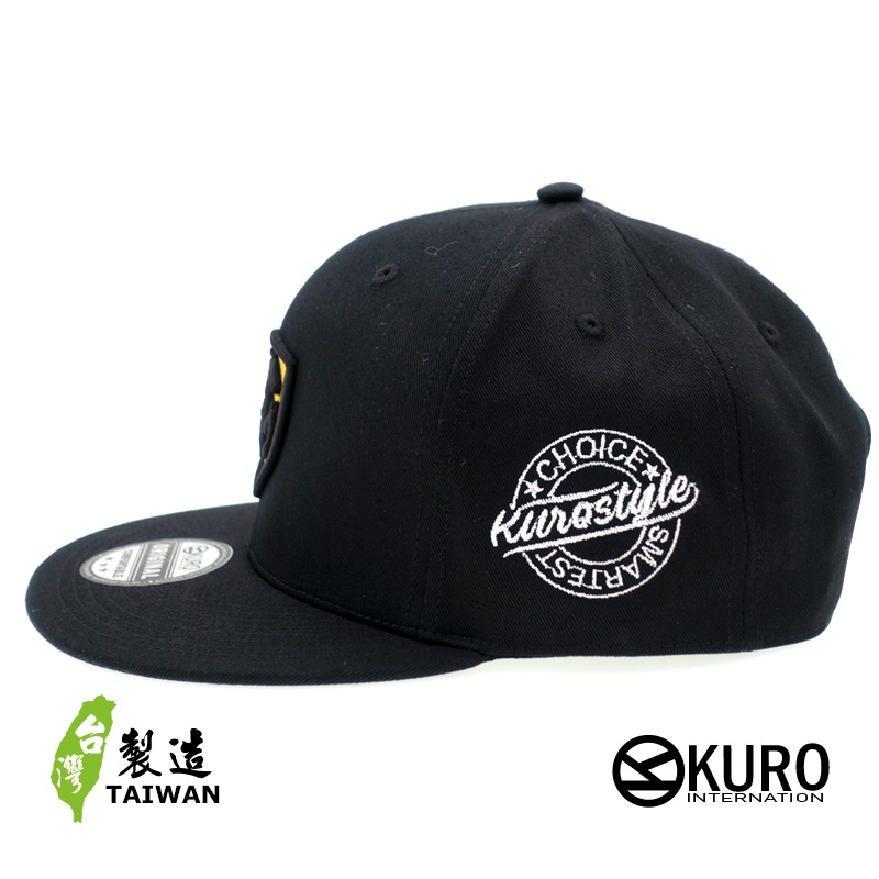 KURO-SHOP 盾形馬圖騰 立體繡 平板帽-棒球帽(可客製化)