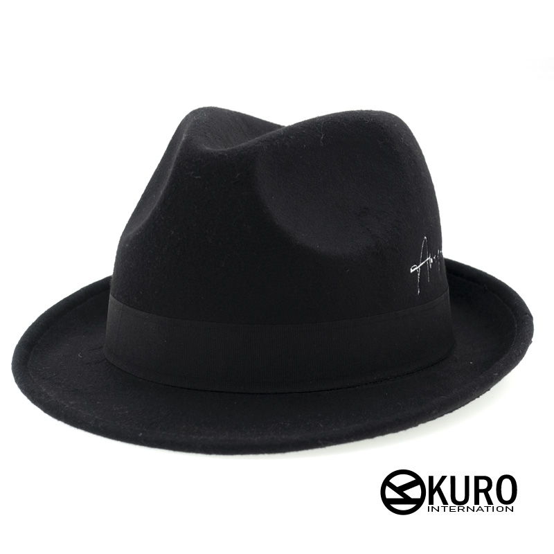 KURO-SHOP AWESOME 電繡手寫字型 毛料紳士帽