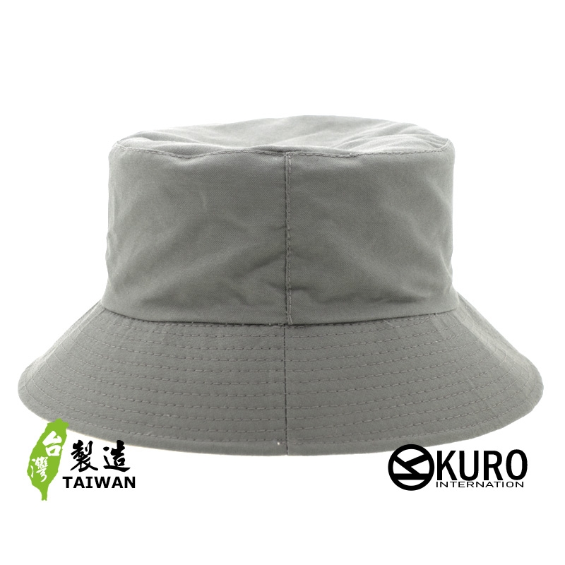 KURO-SHOP 台灣製造 灰色棉質漁夫帽(可客製化電繡)