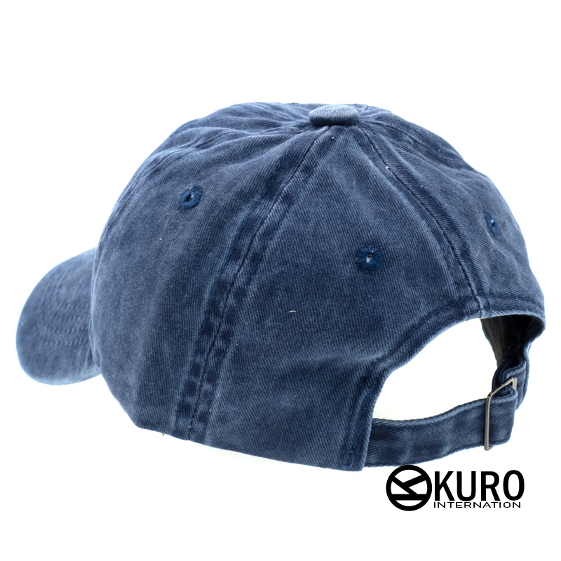 KURO-SHOP 復古水洗 藍色  兒童 少童 老帽棒球帽