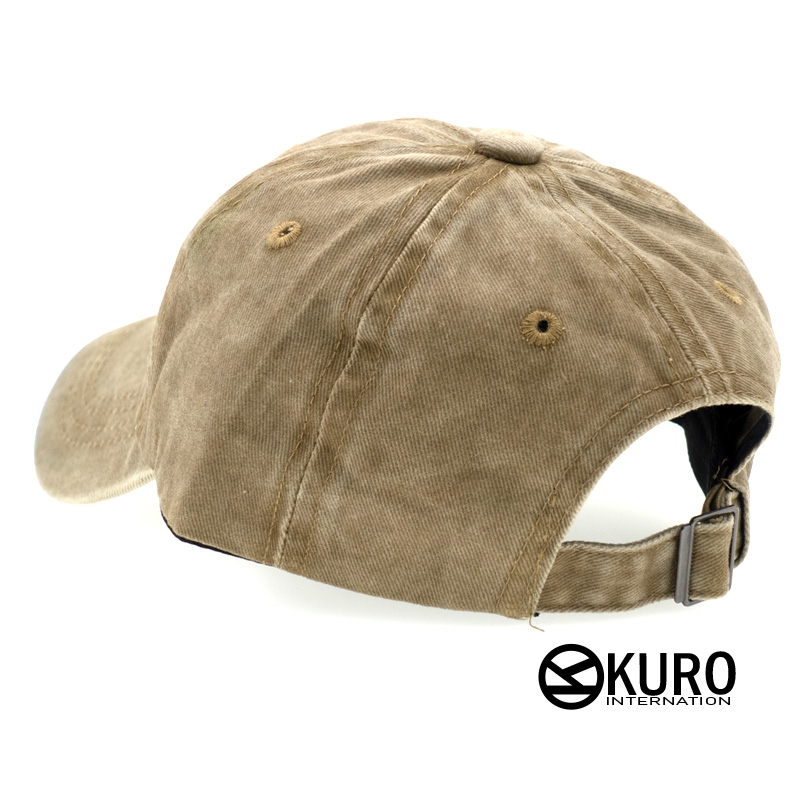 KURO-SHOP 復古水洗 鴕色  兒童 少童 老帽棒球帽