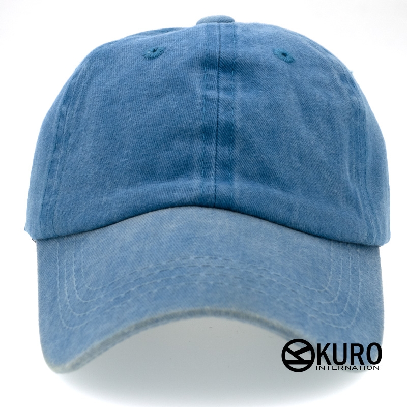 KURO-SHOP 復古水洗 牛仔色  兒童 少童 老帽棒球帽