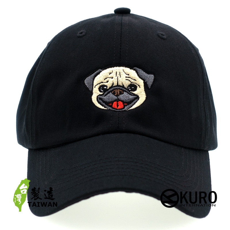 KURO-SHOP 法國鬥牛犬 法鬥  電繡 老帽 棒球帽 布帽(可客製化)