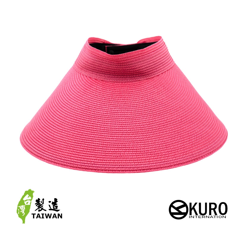 KURO-SHOP 桃紅色大帽沿  遮陽帽 (可客製化)