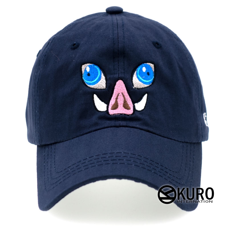 KURO-SHOP 猛豬突進 電繡 老帽 棒球帽 布帽(可客製化)
