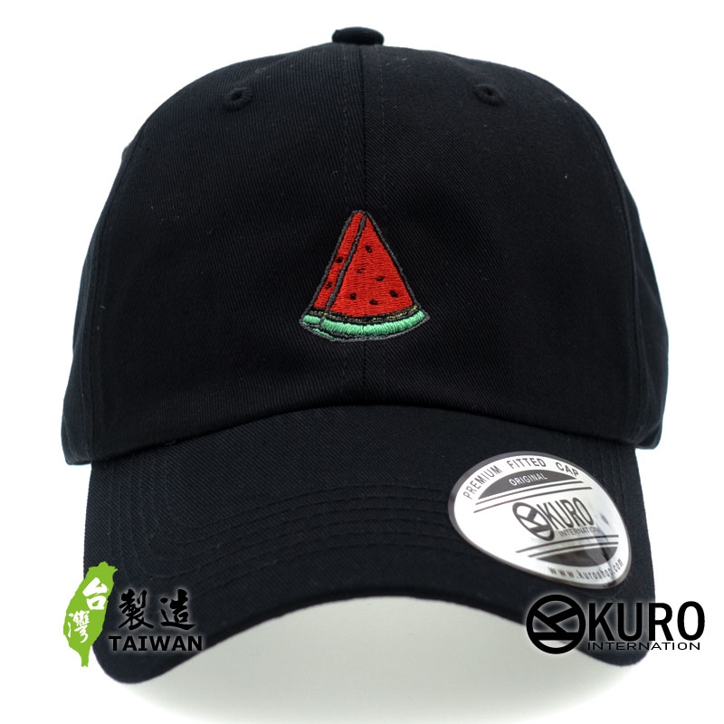 KURO-SHOP 西瓜 電繡 老帽 棒球帽 布帽(可客製化)