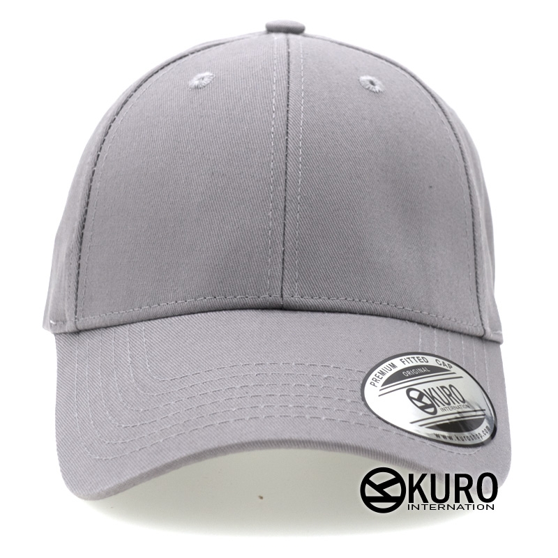 KURO-SHOP 灰色老帽棒球帽布帽(硬挺版)