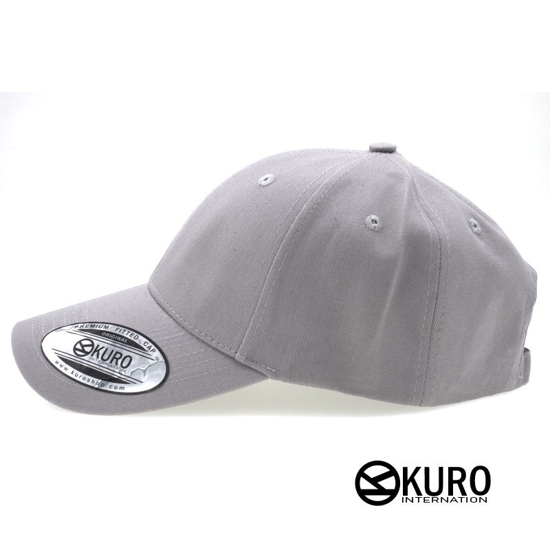 KURO-SHOP 灰色老帽棒球帽布帽(硬挺版)