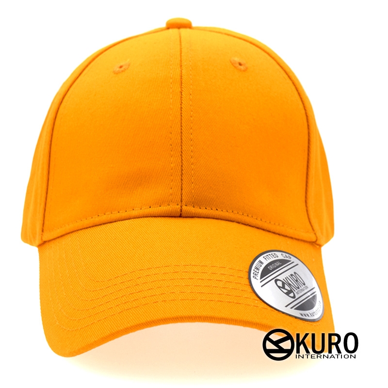 KURO-SHOP 橘色老帽棒球帽布帽(硬挺版)