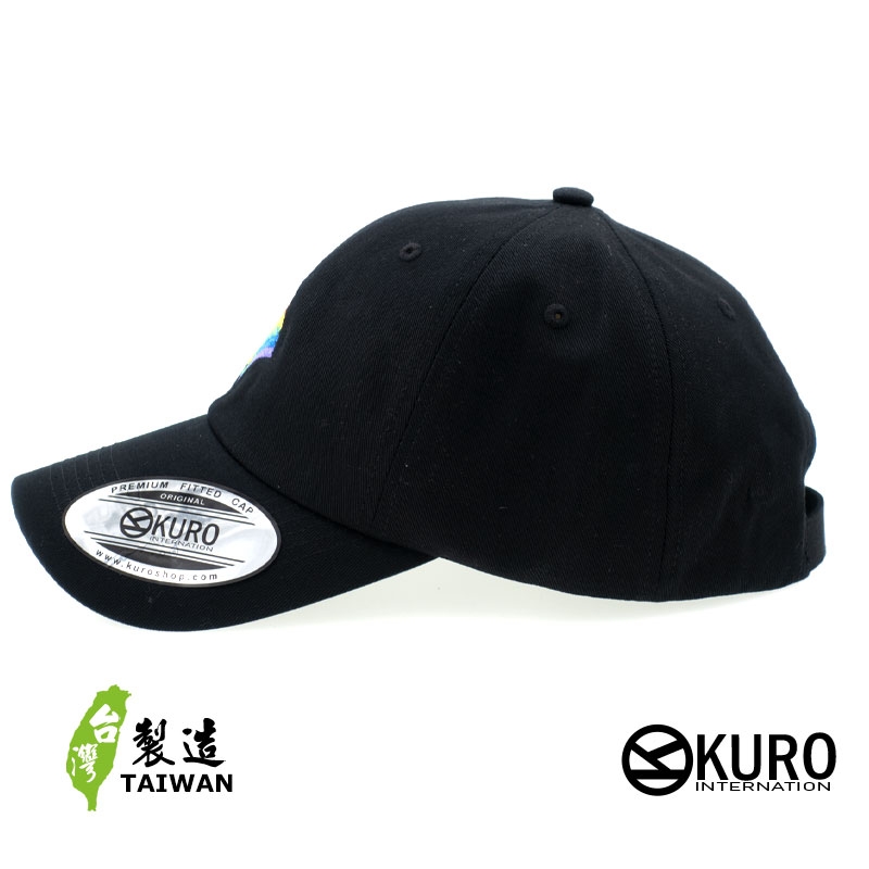 KURO-SHOP 彩虹 電繡 老帽 棒球帽 布帽(可客製化)